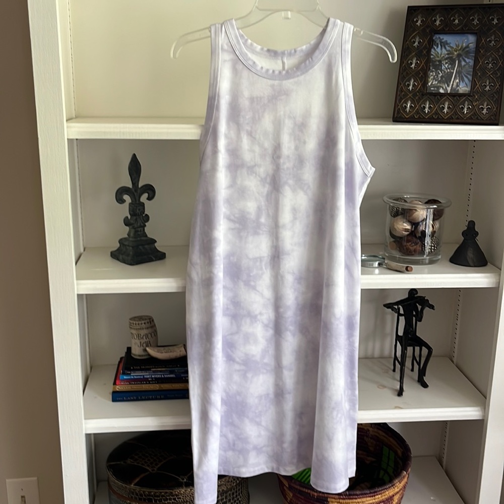 NWOT PURPLE TIE DYE TANK DRESS SIZE L